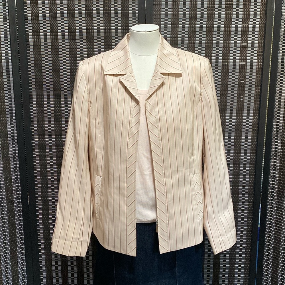 Jax 100% Silk Striped Blazer
